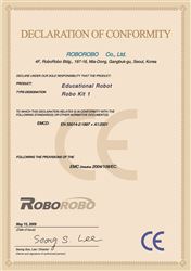 Chứng nhận CE cho Robo Kit